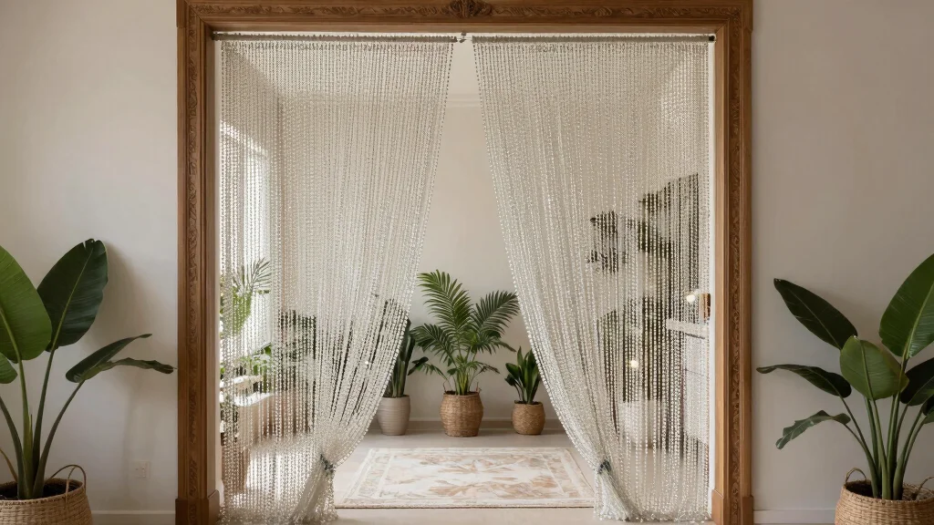 17 Crystal Beaded Curtains Doorway Ideas for Glam Homes