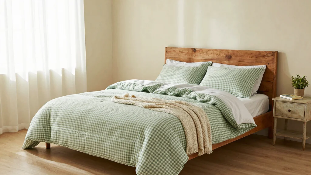 17 Green Gingham Bedding Ideas for Cottage Style