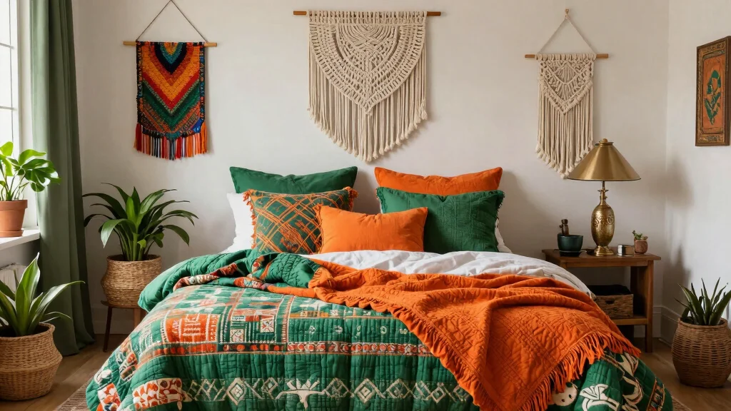 17 Green and Orange Bedding Ideas for Bold Contrast