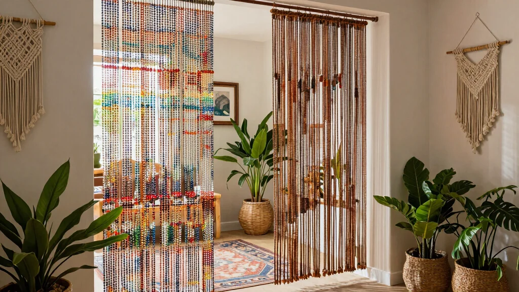 18 Beaded Curtains Doorway Ideas for Boho & Retro Style