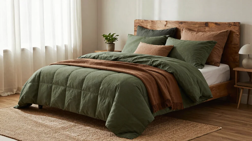18 Green and Brown Bedding Ideas for Warm Natural Tones