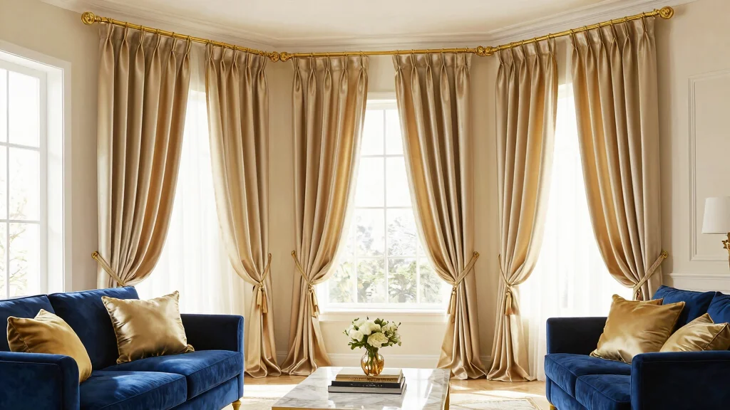 16 Glamorous Window Decor Ideas Featuring Silk and Gold Accents