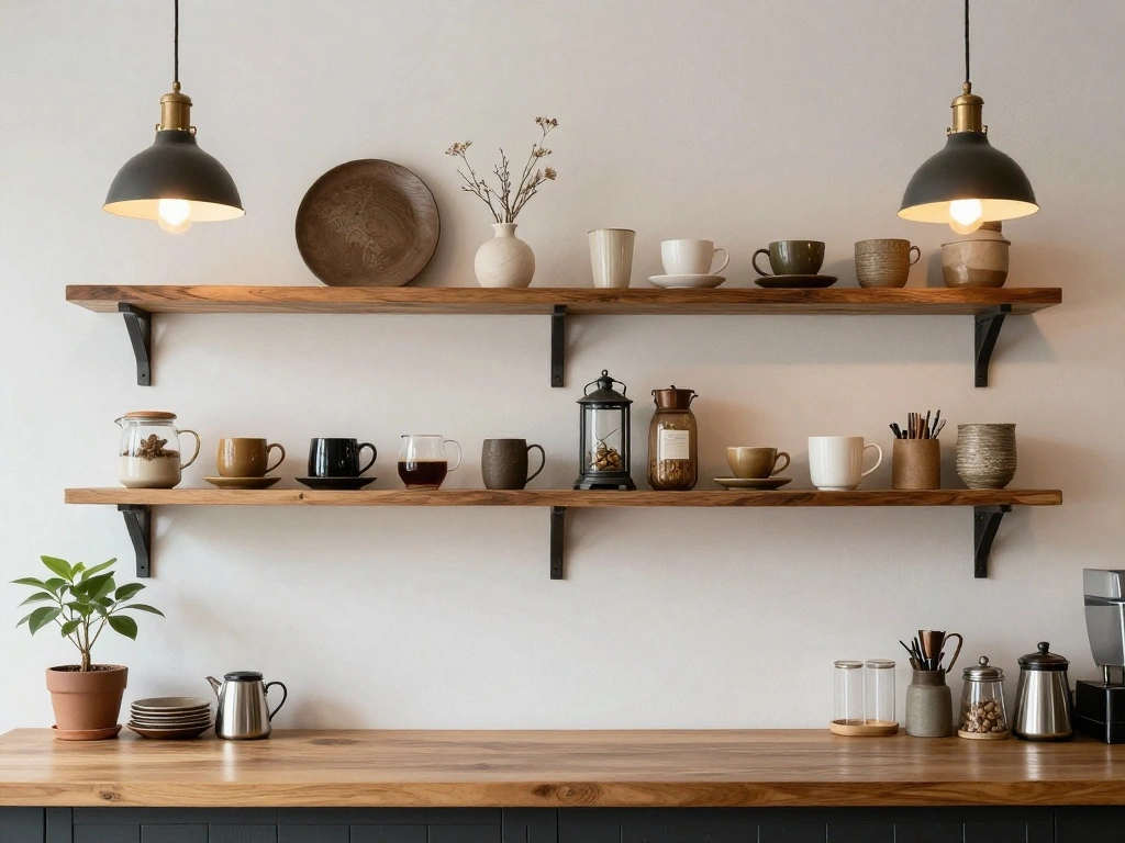 How to Build a Seasonal Swap Box So You Can Redecorate Your Coffee Bar in Minutes - Step 5: Layer Your Decor 1