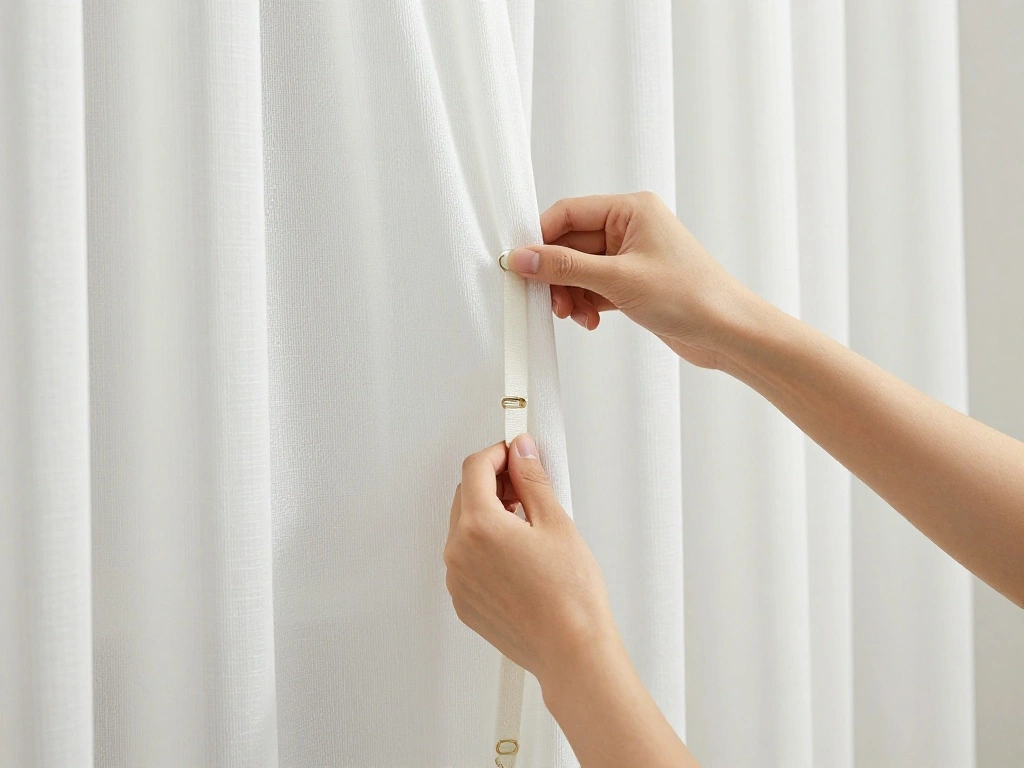How to Create a DIY Canopy Effect with Sheer Curtains (No Ceiling Hardware Needed) - Step 6: Attach the Sheer Curtains 1