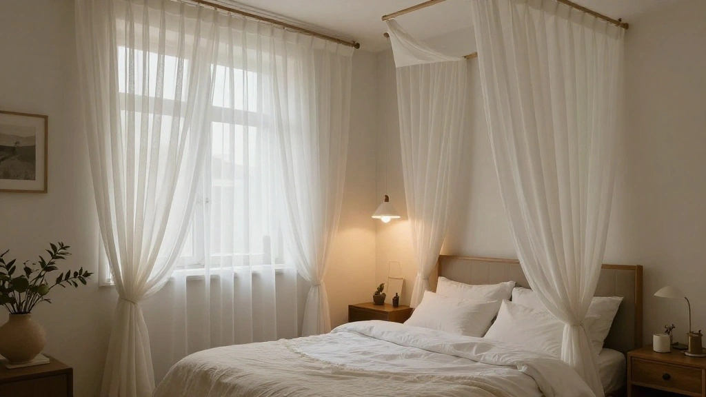 How to Create a DIY Canopy Effect with Sheer Curtains (No Ceiling Hardware Needed)