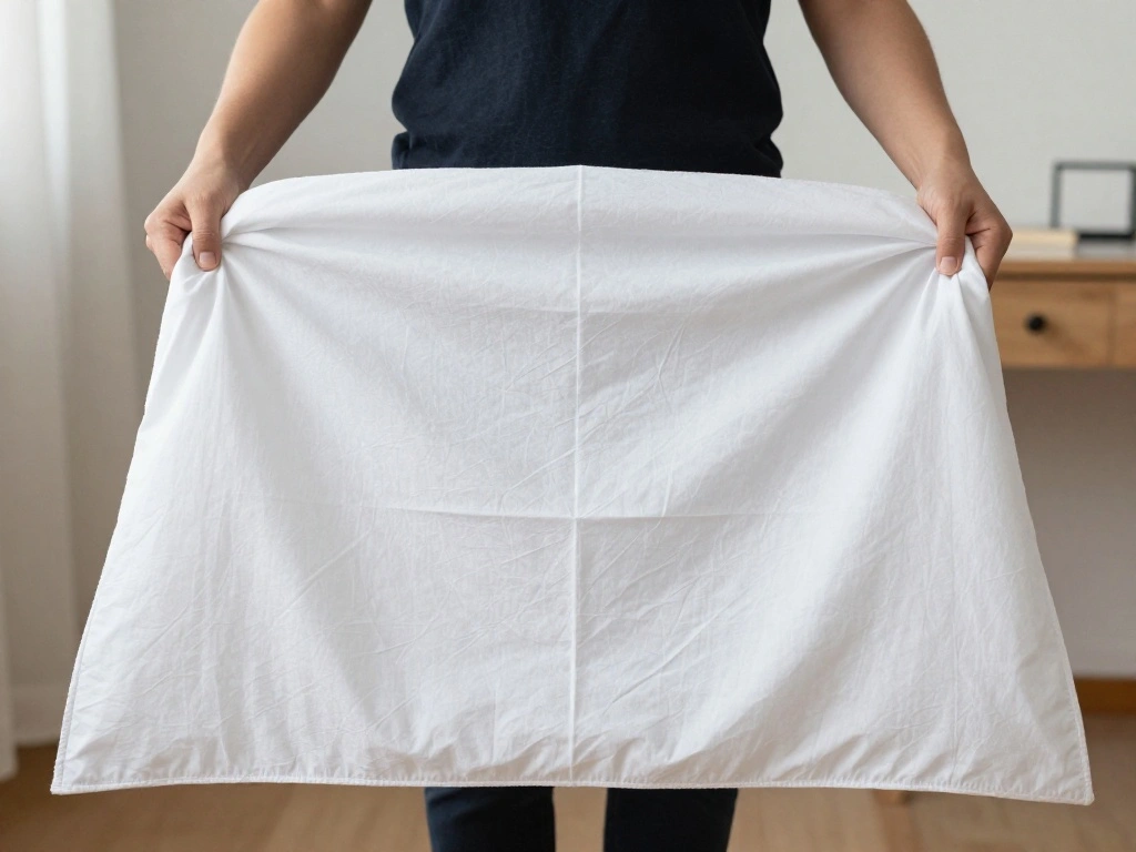 How to Fold a Fitted Sheet Perfectly in Under 60 Seconds - Step 1: Position the Sheet 1