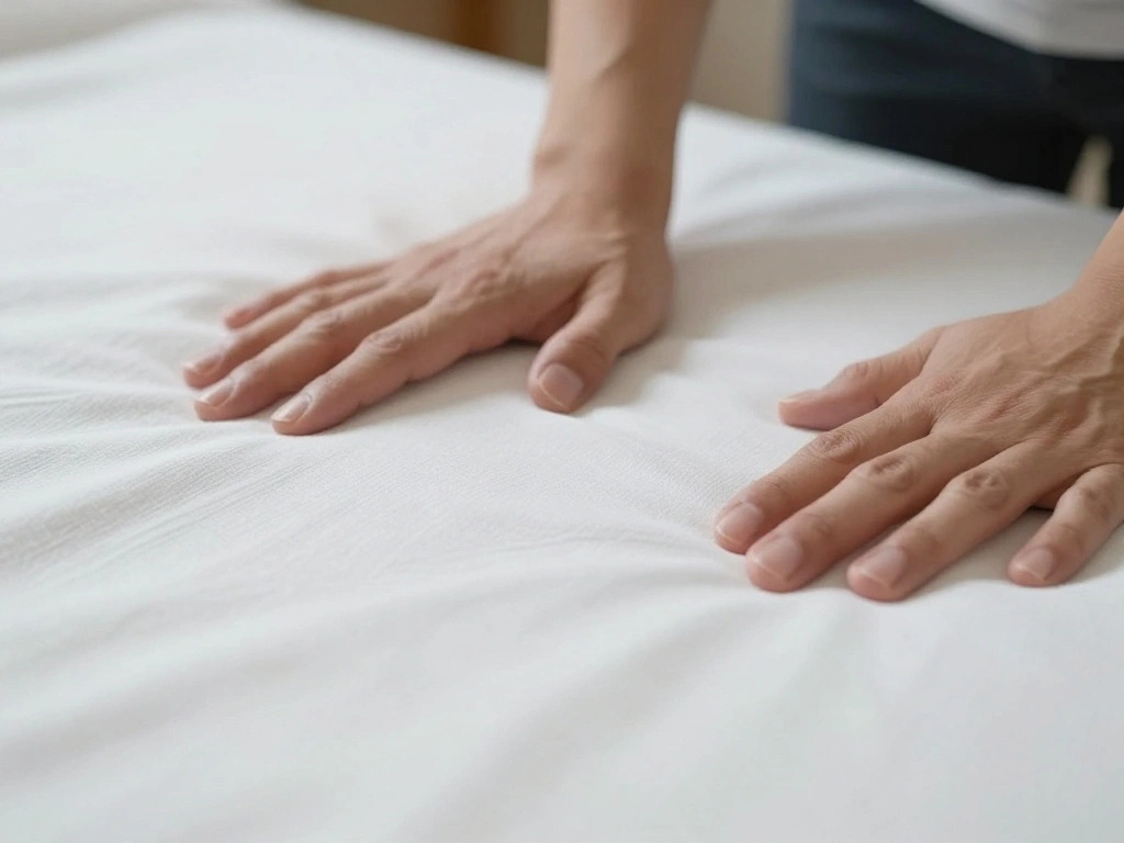 How to Get Wrinkle-Free Sheets Without an Iron (Hotel Hacks That Work) - Step 5: Smooth Out by Hand 1