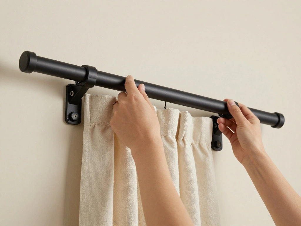 How to Hang Sheer Curtains So They Look Full, Lush, and Expensive - Step 5: Hang the Curtain Rod 1