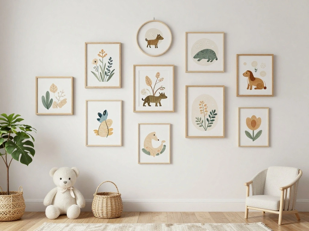 How to Layer Textures in a Gender-Neutral Nursery for a Designer Look - Step 5: Add Visual Interest with Wall Decor 1