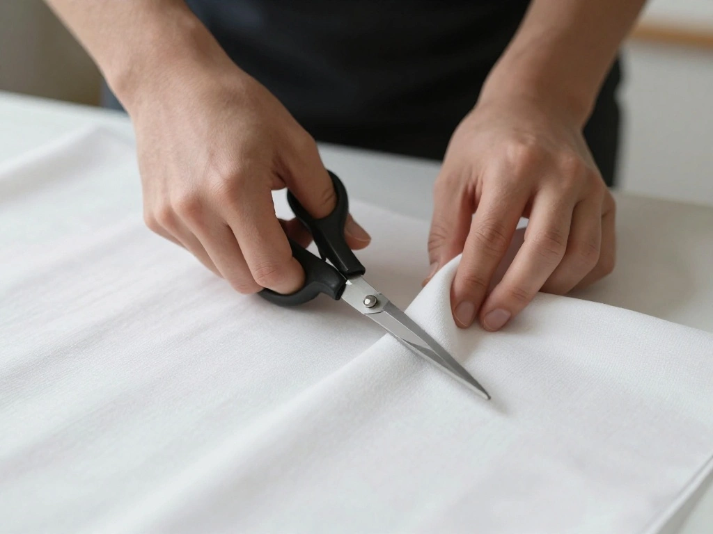 How to Make DIY Sheer Curtains from Fabric (No-Sew Method Included) - Step 2: Cut the Fabric 1
