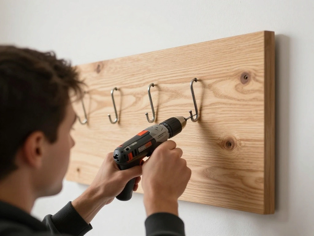 How to Make a DIY Wooden Name Sign for a Gender-Neutral Nursery (Free Template) - Step 6: Attach Wall Mounts or Hooks 1