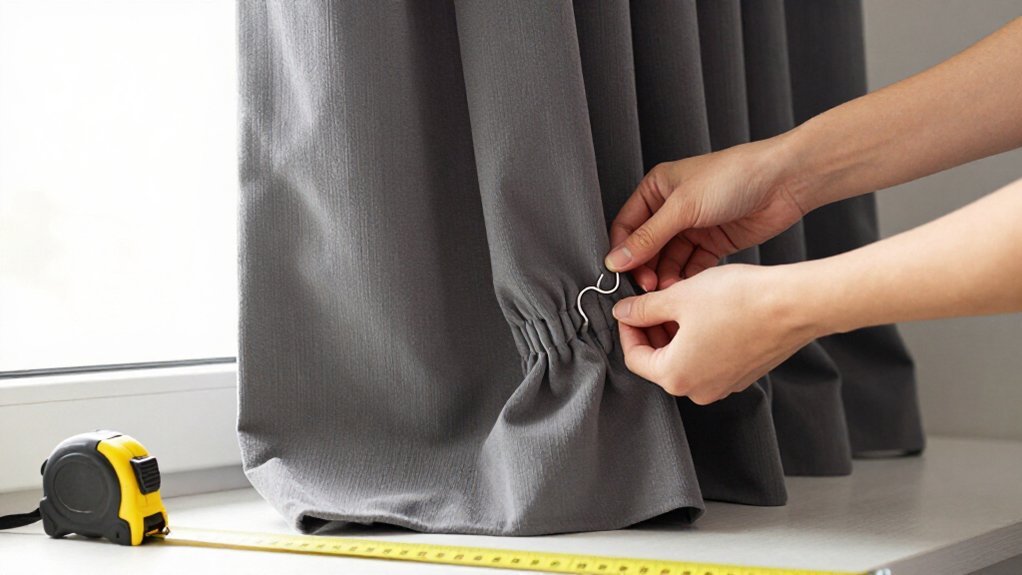 adjust hem length before final hooks