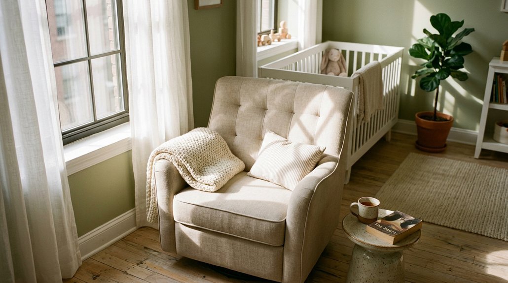 cozy compact gliders for nurseries