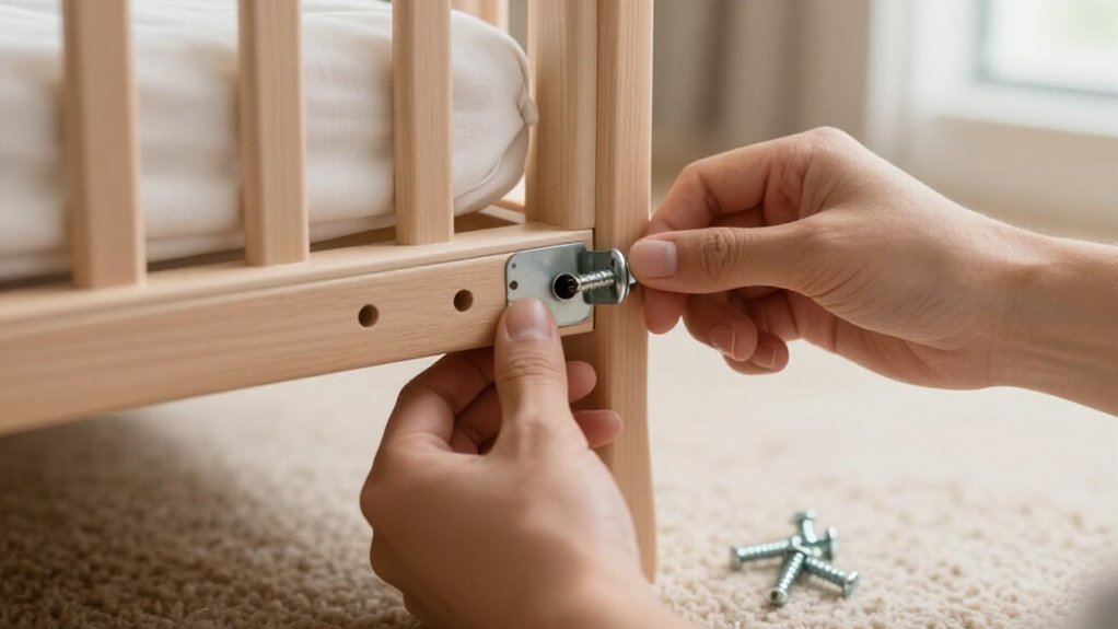 lower crib before pulling up