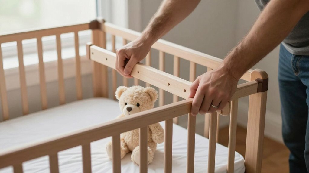 toddler bed when rails lower