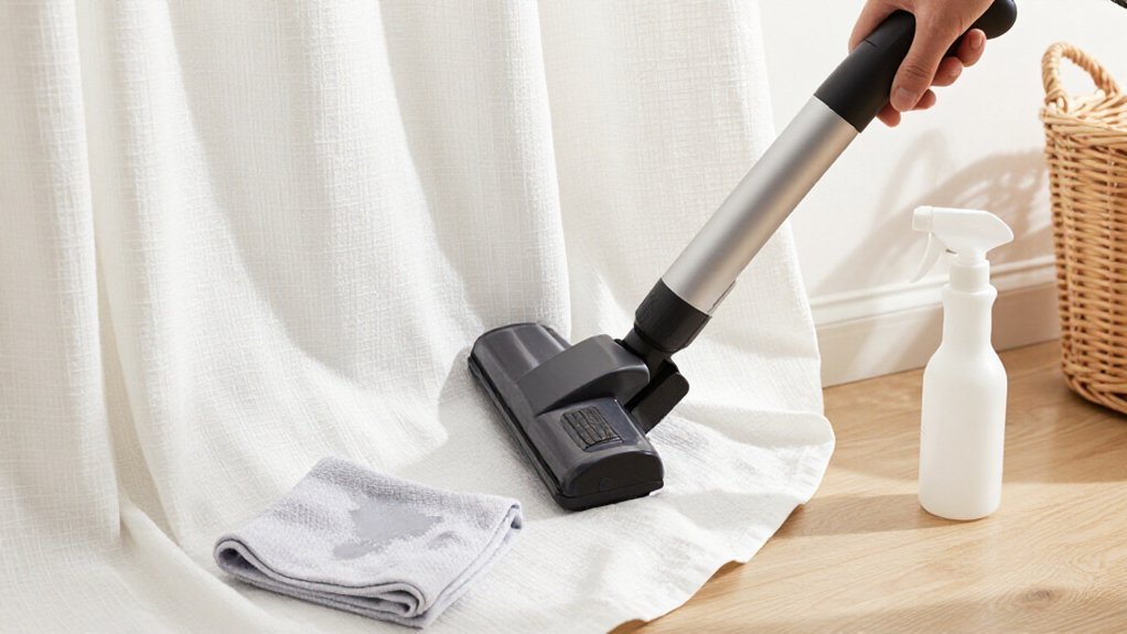 vacuum then spot treat stains